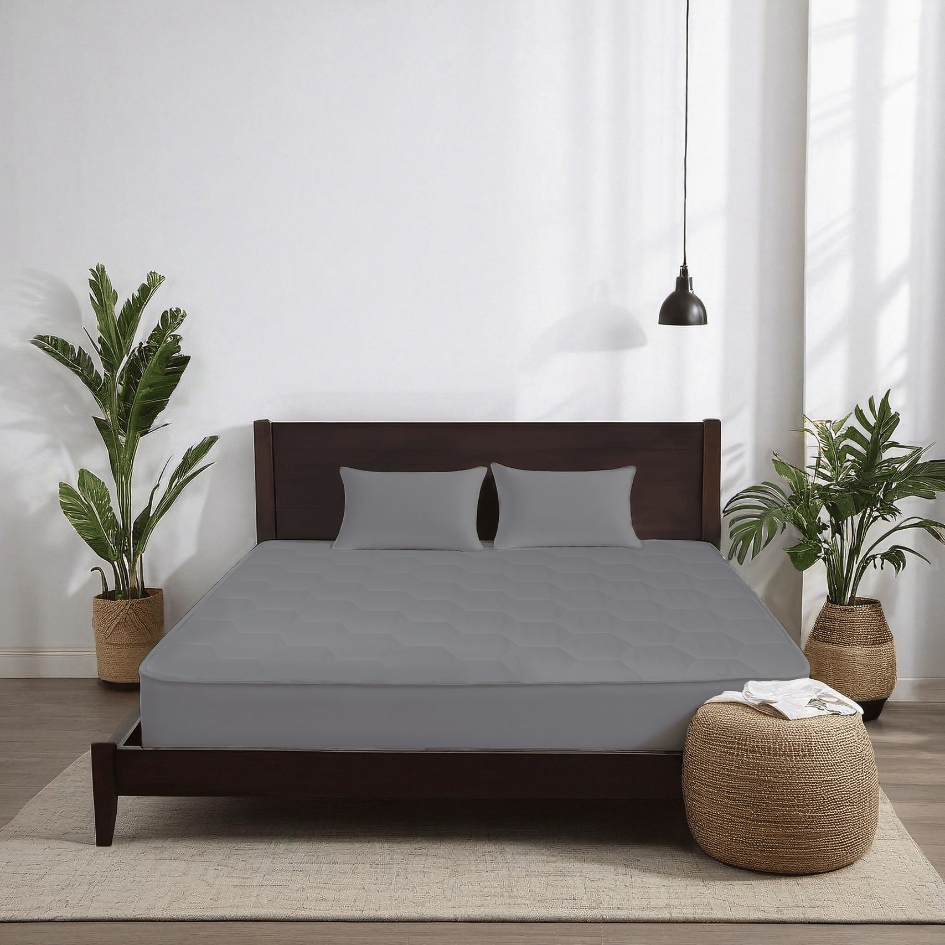 Enviromat Cotton Quilted Mattress Protector - Improves Deep Sleep | Safeguards from Electro Magnetic Radiation & Earth Stress | 100% Waterproof | Clinically Tested by AIIMS & Apollo