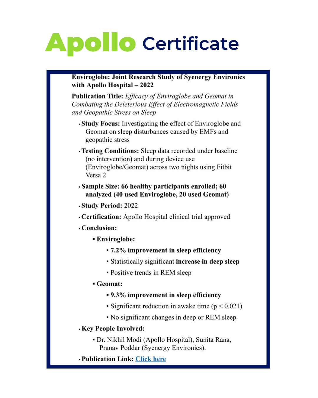 Enviroglobe Premium - Improves Deep Sleep | Protects from Electro Magnetic Radiation(EMR) | Clinically Tested by AIIMS & Apollo | Home Improvement Device
