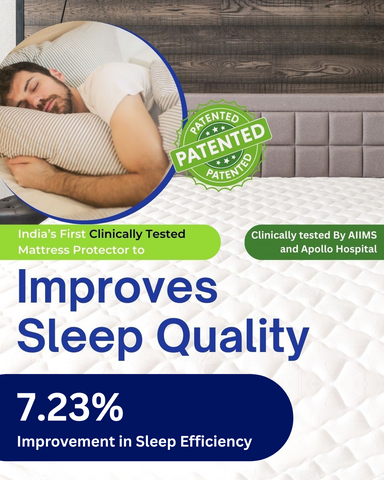 Enviromat Cotton Quilted Mattress Protector - Improves Deep Sleep | Safeguards from Electro Magnetic Radiation & Earth Stress | 100% Waterproof | Clinically Tested by AIIMS & Apollo