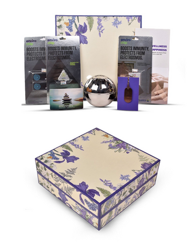 Personal Health Protection & Productivity Enhancement Gift Pack - 1 Enviroglobe + 1 Envirochip for Mobile Phone + 1 Envirochip for Laptop + 1 Envirochip for Wi-Fi Router / Tab + 1 Envirocare Pendant + 1 Envirocare Card