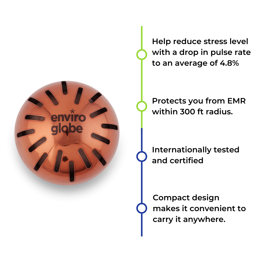 Enviroglobe Premium (Rose Gold) - Sleep Improvement Device | Protection from Electrosmog (Patented Technology)